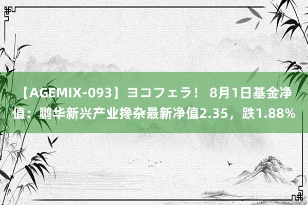 【AGEMIX-093】ヨコフェラ！ 8月1日基金净值：鹏华新兴产业搀杂最新净值2.35，跌1.88%