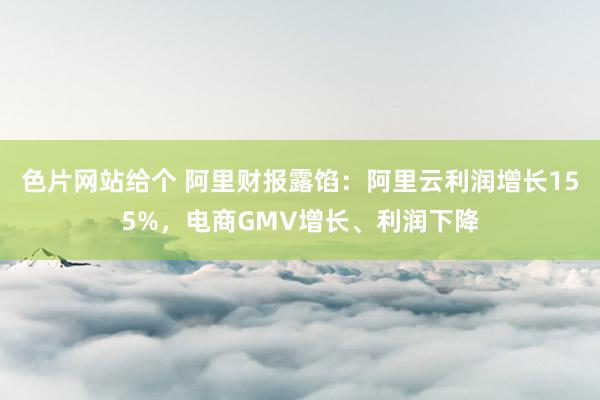 色片网站给个 阿里财报露馅：阿里云利润增长155%，电商GMV增长、利润下降