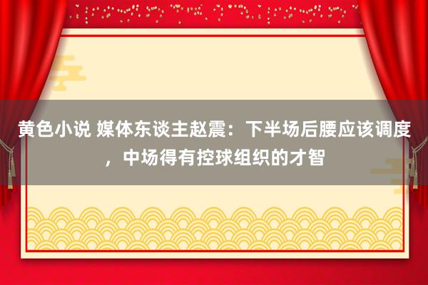 黄色小说 媒体东谈主赵震：下半场后腰应该调度，中场得有控球组织的才智