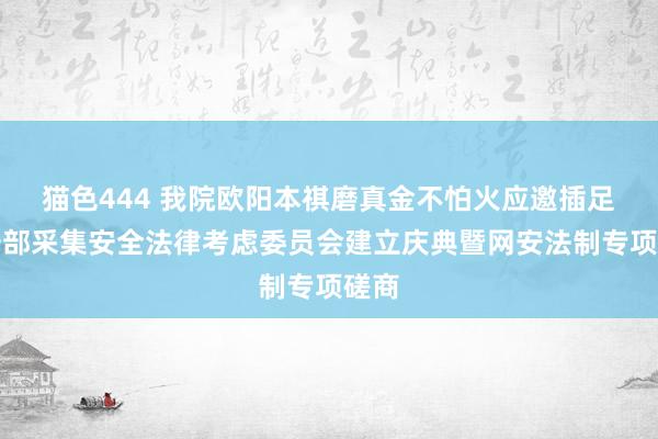 猫色444 我院欧阳本祺磨真金不怕火应邀插足公安部采集安全法律考虑委员会建立庆典暨网安法制专项磋商